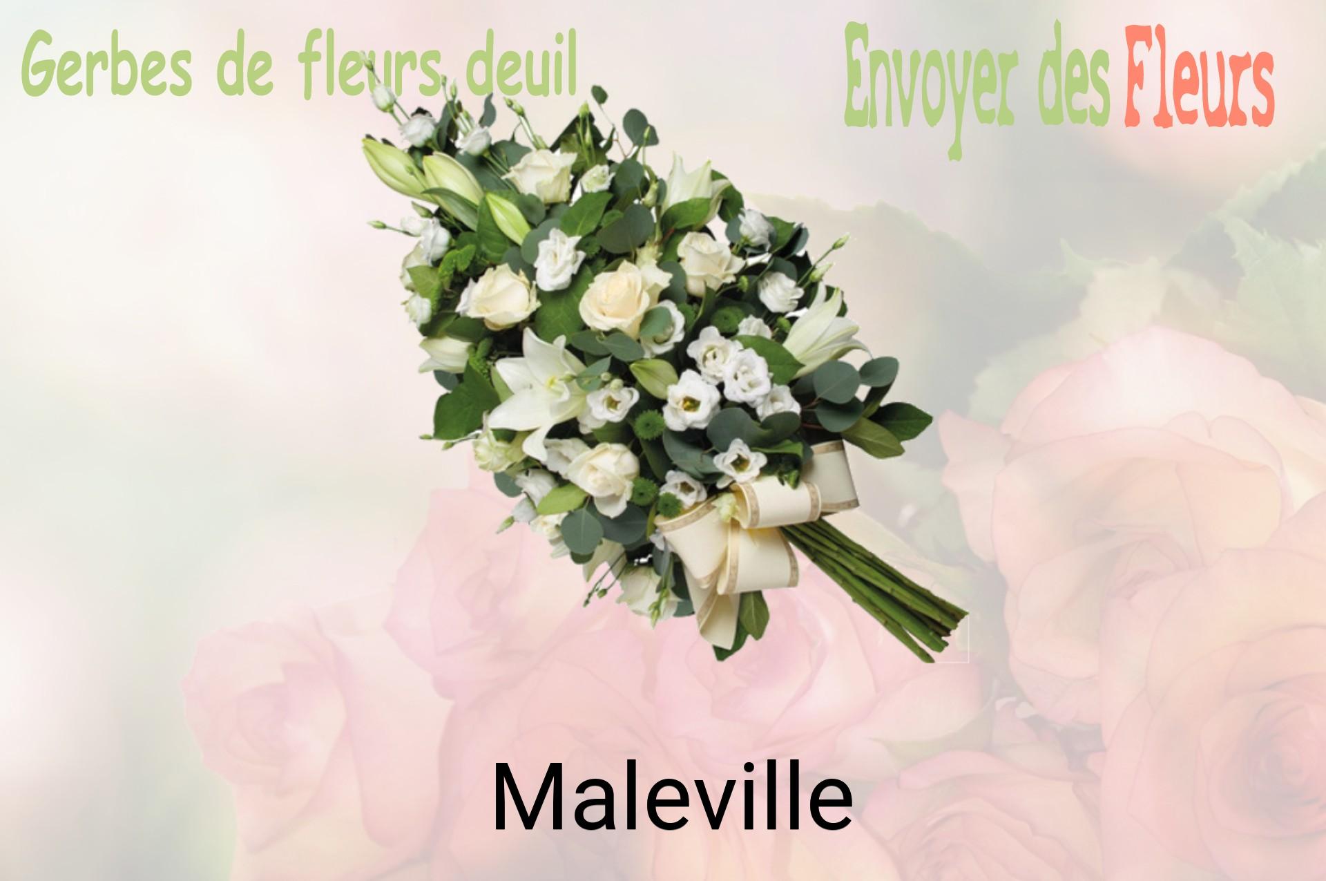 Gerbe de fleurs de deuil livrée à Maleville